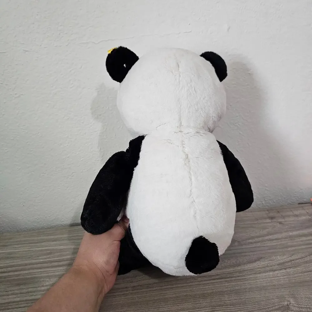 Steiff Panda Bear Ming the Panda Black White Plush Stuffed Animal baby nursery